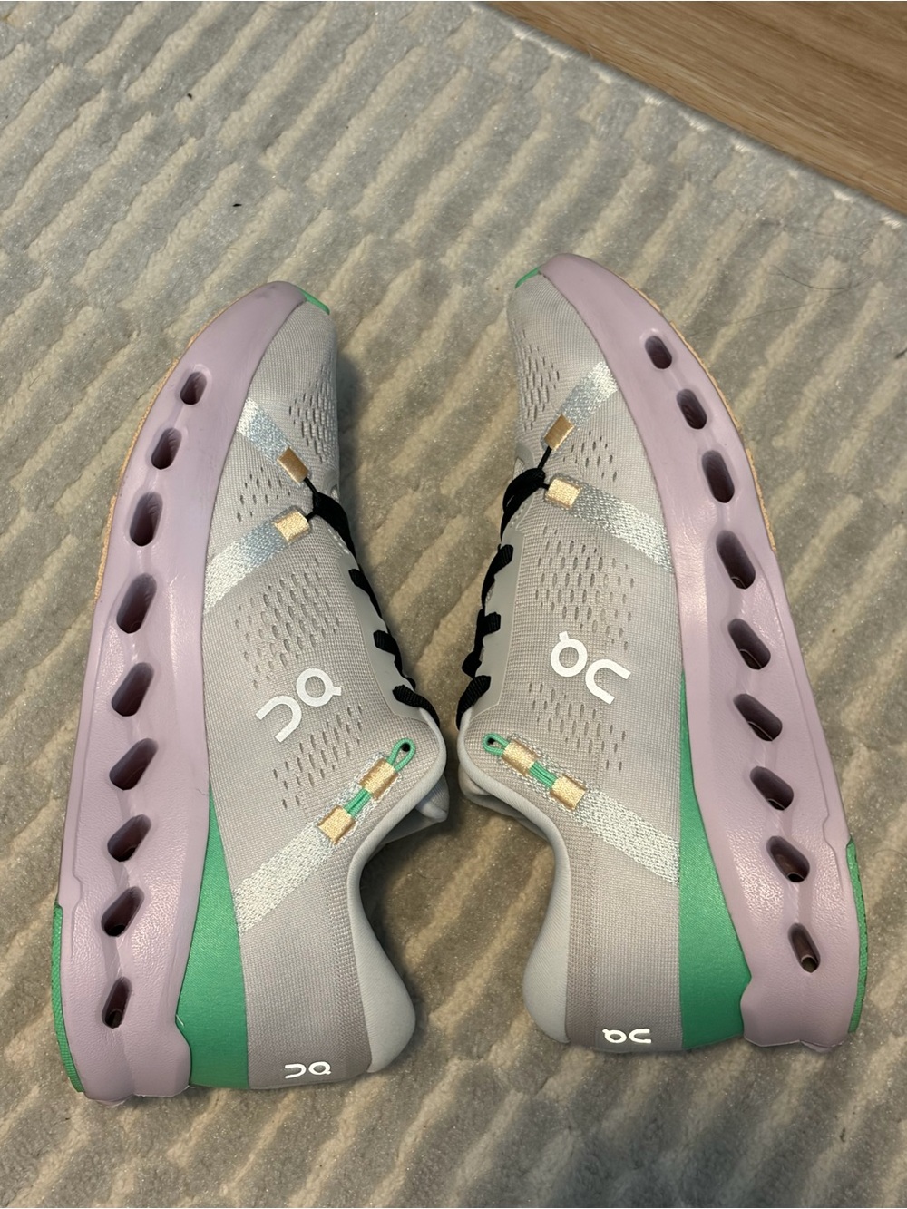 On Running Women's Sneakers Beige, Lavender & Green - Picture 8 of 10